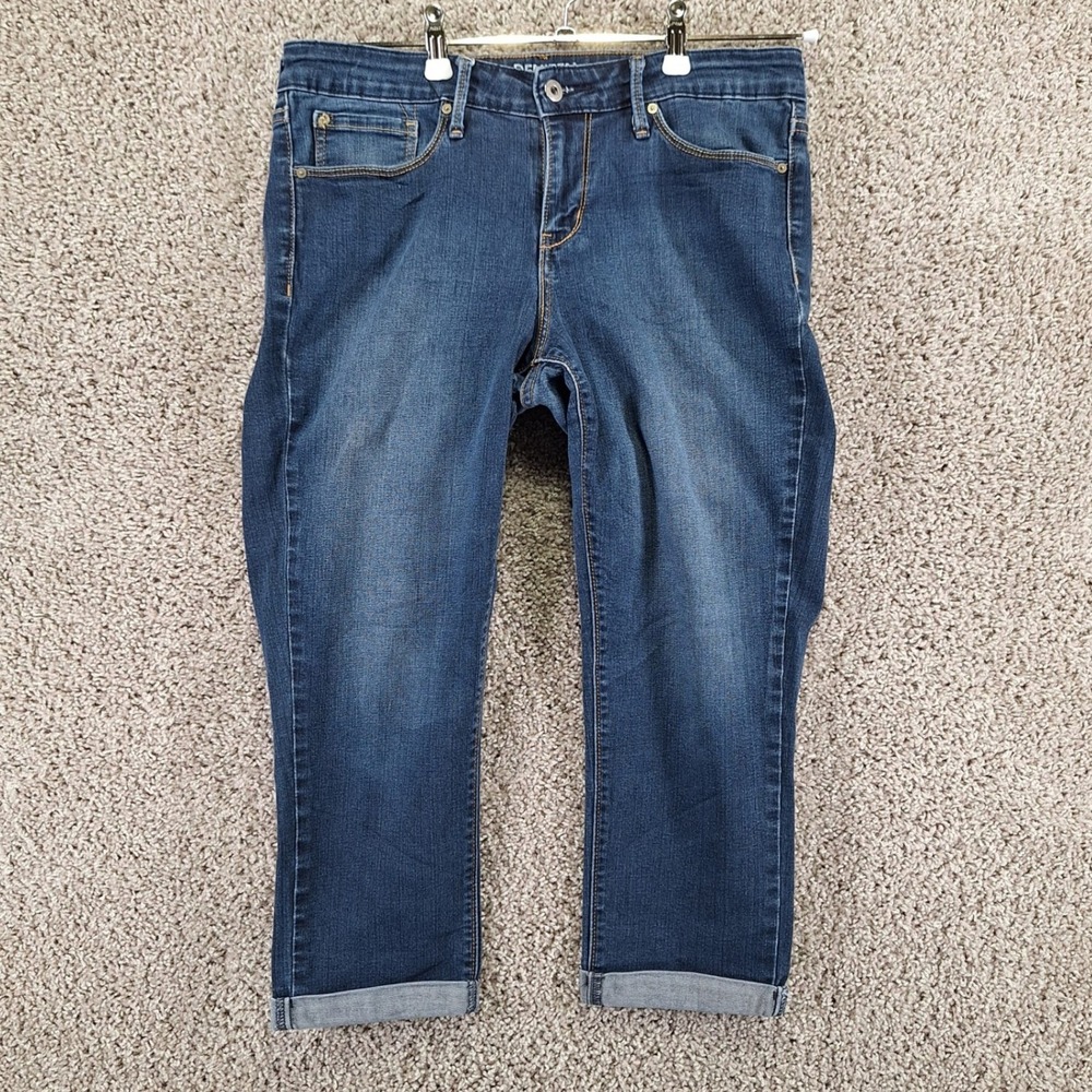 Denizen Jeans Womens 8 (Fits 32x21) Medium Wash Modern Crop Stretch Denim Casual